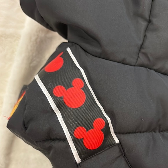 Black Puffer Jacket with Red Mickey Mouse Backpack - Picture 15 of 16